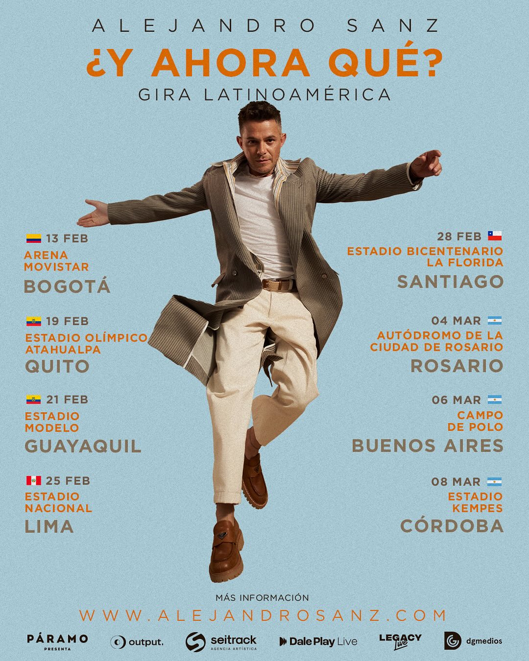 Alejandro Sanz Y Ahora Qué Tour Poster 2026